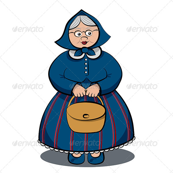 Cartoon Character Funny Granny By Slanapotam Graphicriver 5888